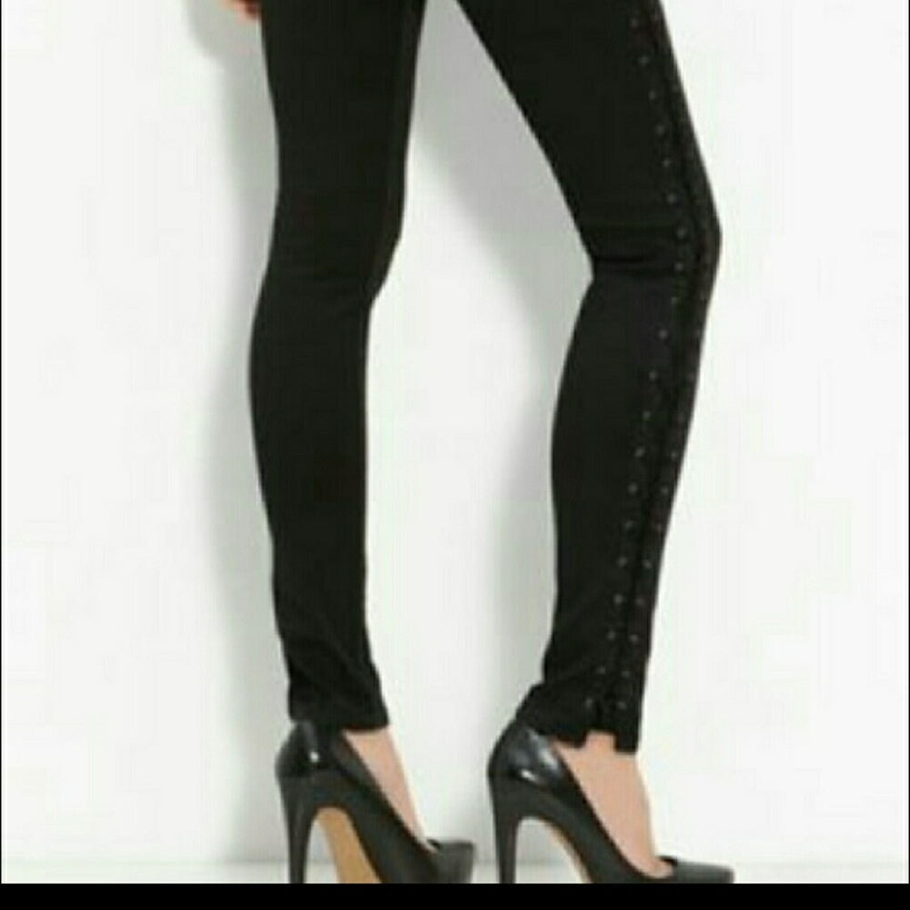 Hudson/Georgia Mae Jaegger black lace up jeans